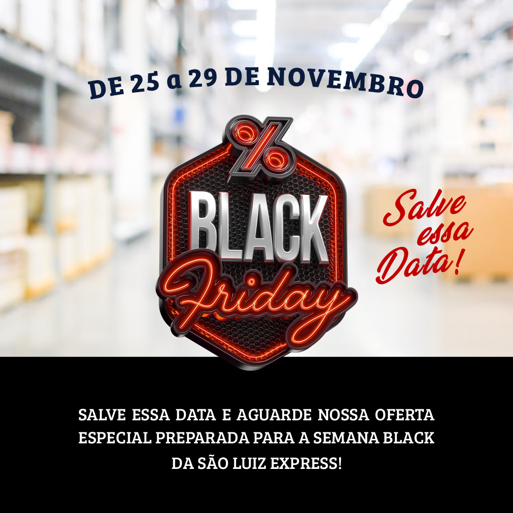 Black Friday para cargas e encomendas.